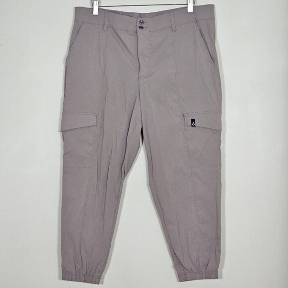 torrid Pants - Torrid Joggers Womens 18 Beige Happy Camper Ripstop Crop Active Pockets Stretch